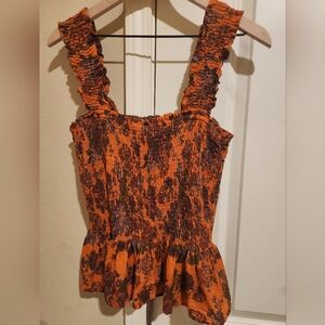 Anthropologie Vibrant Floral Top